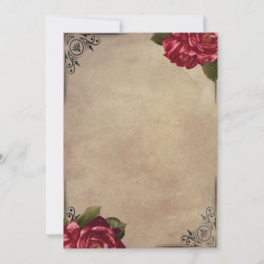 Snow White Magic Mirror Fairy Tale Einladung (Rückseite)