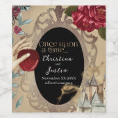 Snow White Magic Mirror Fairy Tale Weinetikett (Einzelnes Label)