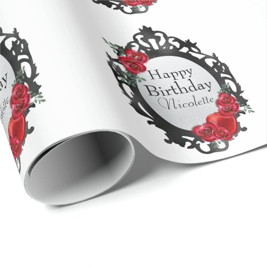 Snow White Magic Mirror und Apple Geschenkpapier (Rolleneckpunkt)