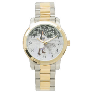 Snow White Tiger Watch Armbanduhr