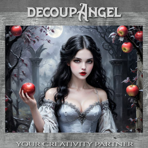 Snow White und der Apple #3 - Decoupage - Seidenpapier