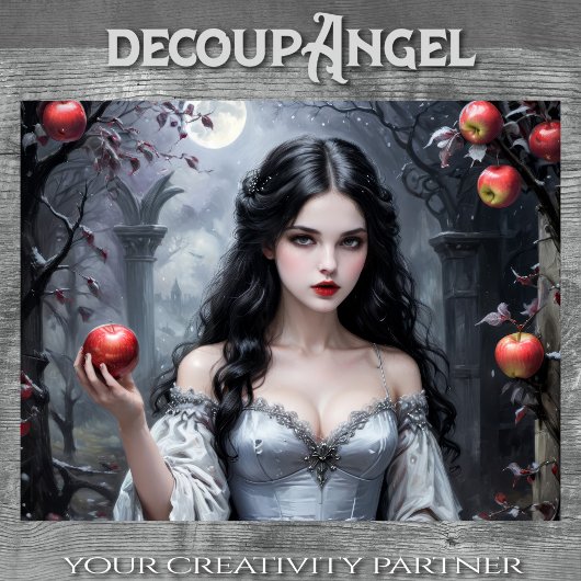 Snow White und der Apple #3 - Decoupage - Seidenpapier