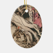 Snow White und Rose Red von Arthur Rackham Keramik Ornament (Hinten)