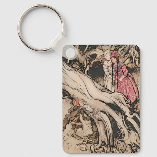 Snow White und Rose Red von Arthur Rackham Schlüsselanhänger (Vorderseite)