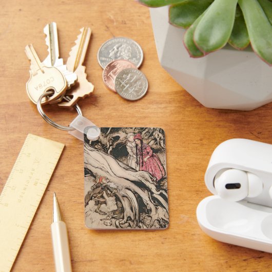 Snow White und Rose Red von Arthur Rackham Schlüsselanhänger (Schreibtisch)