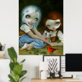 Snow White und Rosen Red Art Print Jasmine Becket Poster (Heimbüro)