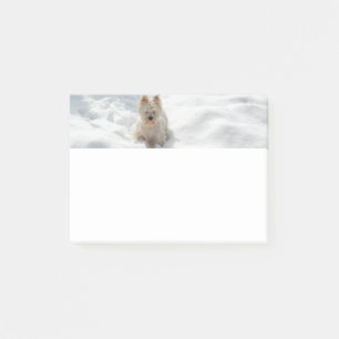 Snow White Westie Hund Foto Notizblock