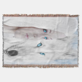 Snow White Wolf Lady Blue Eyes Decke