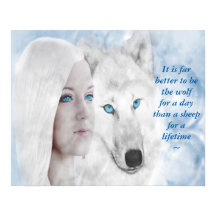 Snow White Wolf Lady Blue Eyes