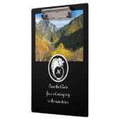 Snow White Wolf Silhouette Laurel Monogram Foto Klemmbrett (Links)