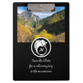 Snow White Wolf Silhouette Laurel Monogram Foto Klemmbrett