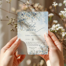 Snow Winter Dusty Blue Baby Dusche