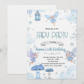Snow winter fairy party invitation einladung (Vorne/Hinten)