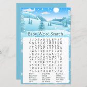 Snow Winter Forest Baby Dusche Word Search Game (Vorne/Hinten)