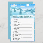 Snow Winter Forest Baby Wortspiel (Vorne/Hinten)