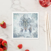Snow Wolf Paper Napkin Serviette (Beispiel)