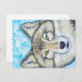 Snow Wolf Postkarte (Vorne/Hinten)