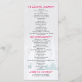 Snow Wonderland Birds Deer Winter Hochzeitsprogram Programm (Rückseite)