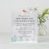 Snow Wonderland Neujahrsfeierliche Party Einladung (Stehend Vorderseite)