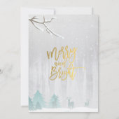 Snow Wonderland Neujahrsfeierliche Party Einladung (Rückseite)