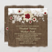 Snow Wood Christmas Einladung (Vorne/Hinten)