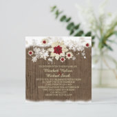 Snow Wood Christmas Einladung (Stehend Vorderseite)