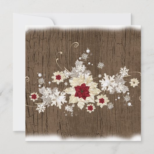 Snow Wood Christmas Einladung (Rückseite)