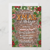 Snow Wood Marry Xmas Party Einladung (Vorderseite)