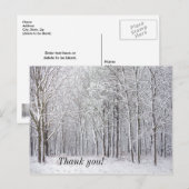 Snow Woods Vielen Dank Postcard Postkarte (Vorne/Hinten)