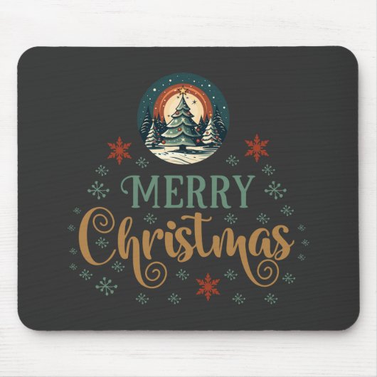Snow Xmas Weihnachtsglobe Mousepad (Vorne)