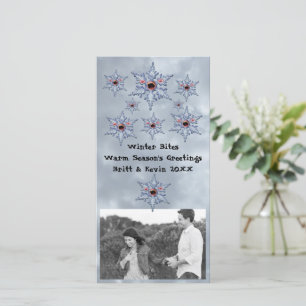 Snow Zombie Bites und Foto-Fotokarte hinzufügen Feiertagskarte