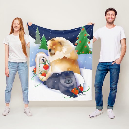 SNOWBABIES Chow 2020 Holiday Fleece Decke (Beispiel)