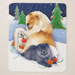 SNOWBABIES Chow 2020 Holiday SHERPA-Decke Sherpadecke