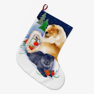 SNOWBABIES Chow 2020 Holiday Strumpf Großer Weihnachtsstrumpf