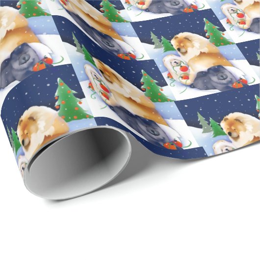 SNOWBABIES Chow Wrapping Paper Geschenkpapier (Rolleneckpunkt)