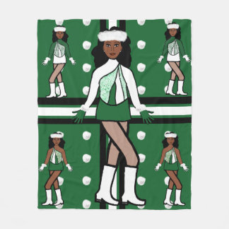 Snowball Dancer Green Fleecedecke