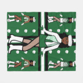 Snowball Dancer Green Fleecedecke (Vorderseite (Horizontal))