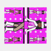 Snowball Dancer Pink Fleecedecke (Vorderseite (Horizontal))