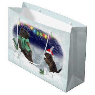 Snowball Fight Geschenktasche Große Geschenktüte