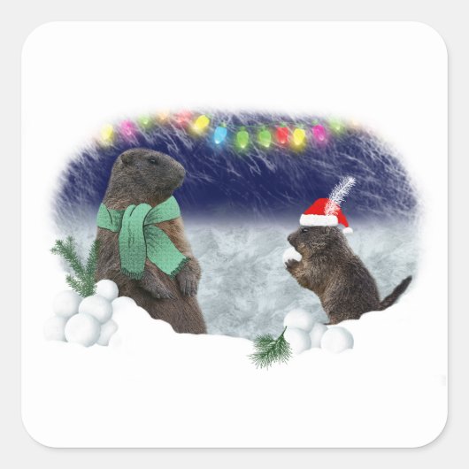 Snowball Fight Sticker (Vorderseite)