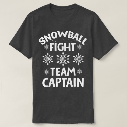 Snowball Fight Team Kapitän Funny Winter Saison Sn T-Shirt (Design vorne)