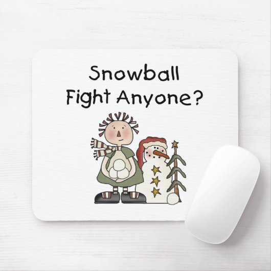 Snowball Fight Tshirts und Geschenke Mousepad (Mit Mouse)