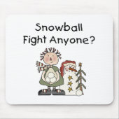 Snowball Fight Tshirts und Geschenke Mousepad (Vorne)