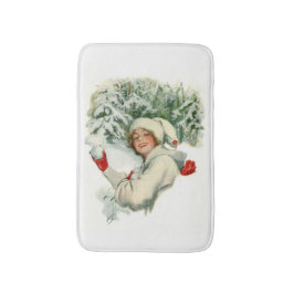 Snowball Fight (von Harrison Fisher) Badematte