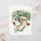 Snowball Fight (von Harrison Fisher) Karte (Vorderseite/Rückseite Beispiel)