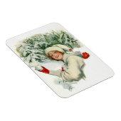 Snowball Fight (von Harrison Fisher) Magnet (Rechte Seite)