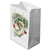 Snowball Fight (von Harrison Fisher) Mittlere Geschenktüte (Rückseite Schrägansicht)