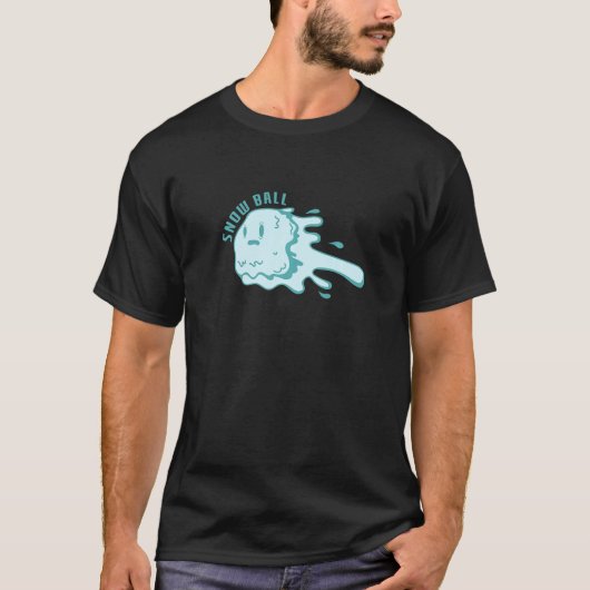 Snowball fliegt im Winter T-Shirt (Vorderseite)
