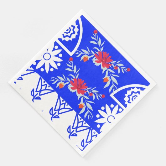 Snowball Florah Napkin Design Serviette (Ecke)