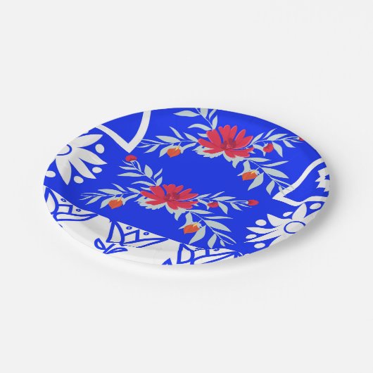 Snowball Florah Plate Pappteller (Schrägansicht)